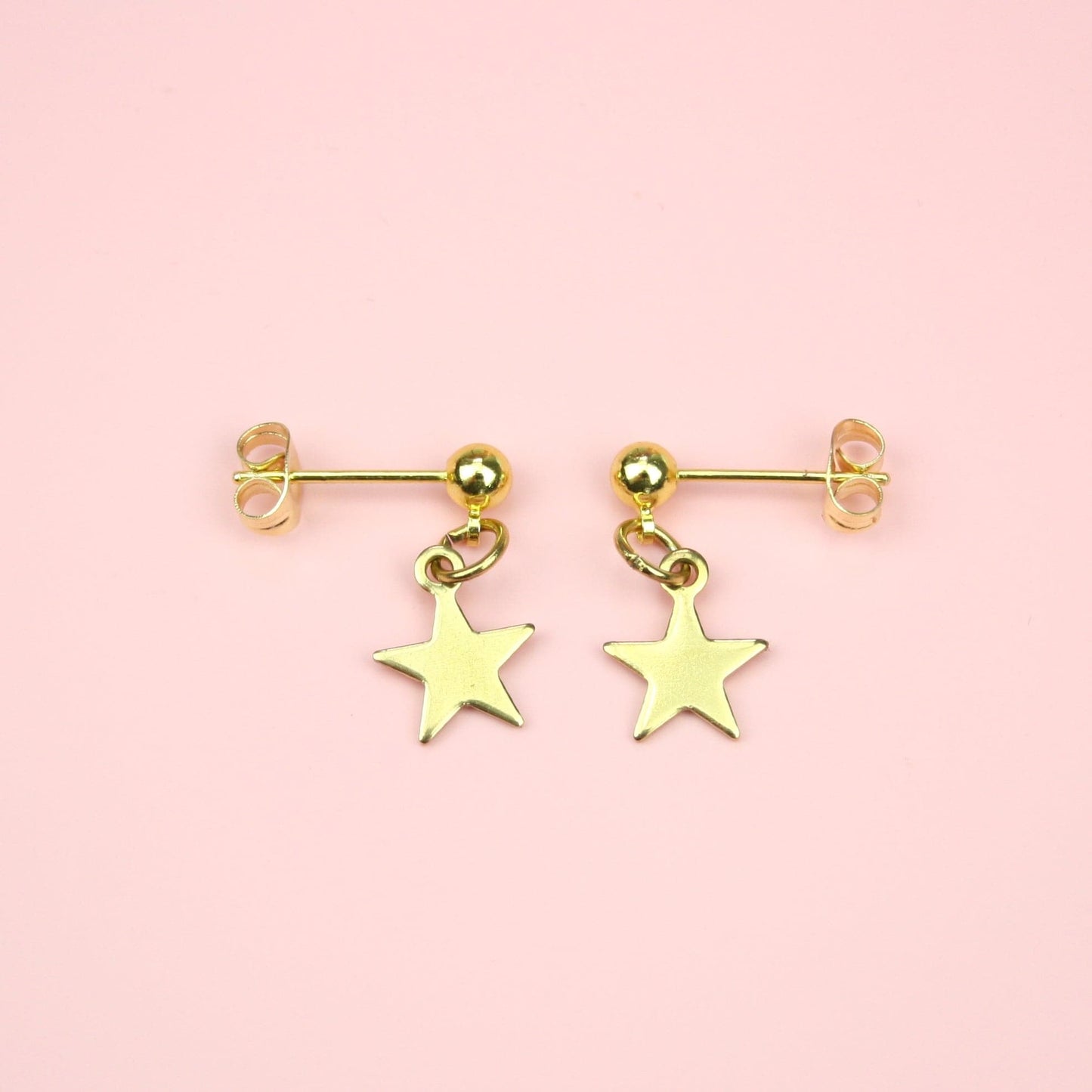 Star Drop Earrings (Gold Plated)