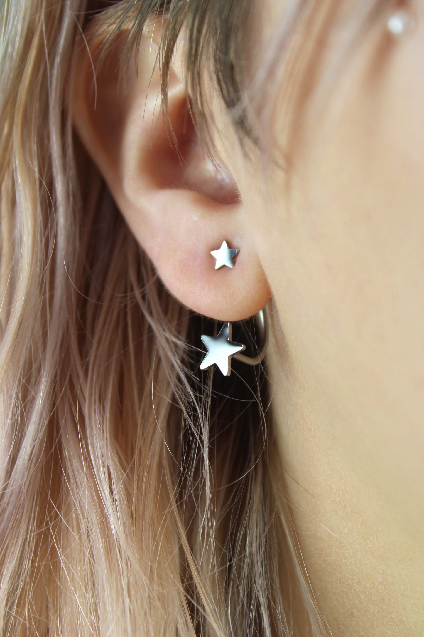 Star Ear Jacket Earrings