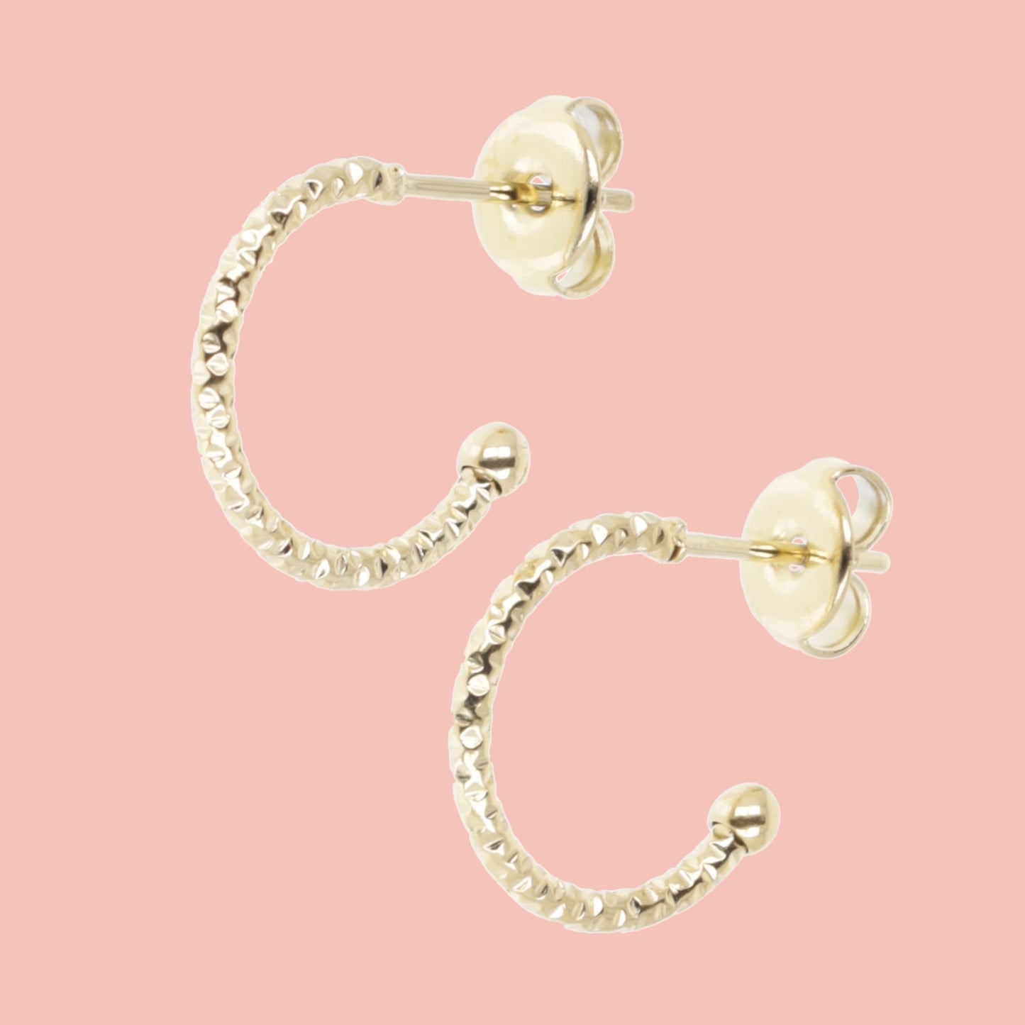 Sparkle Hoop Earrings (Gold Plated)