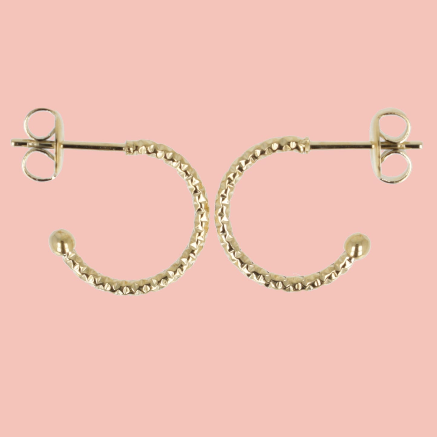Sparkle Hoop Earrings (Gold Plated)