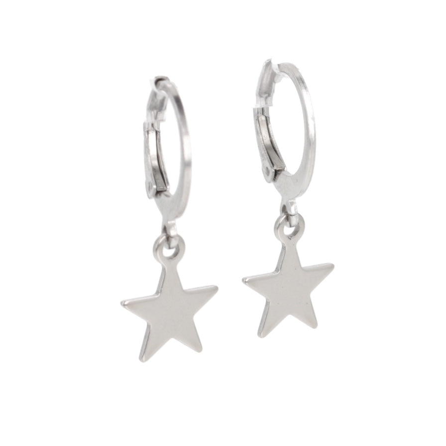 Star Hoop Earrings