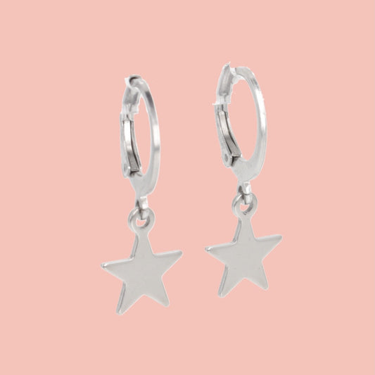 Star Hoop Earrings