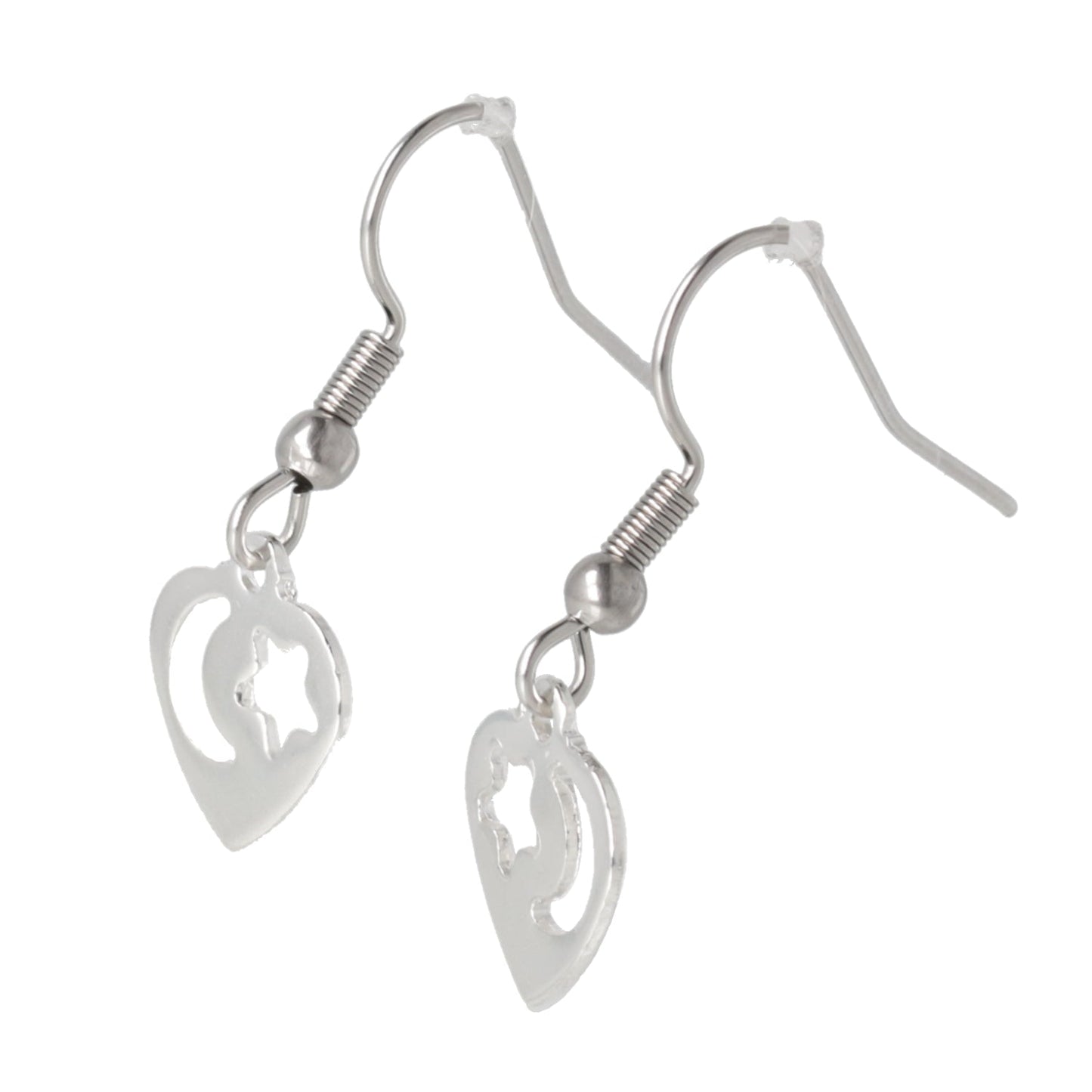 Starry Night Heart Earrings