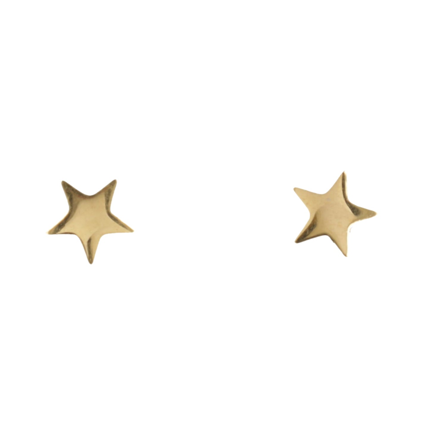 Star Screw On Stud Earrings - Gold Plated