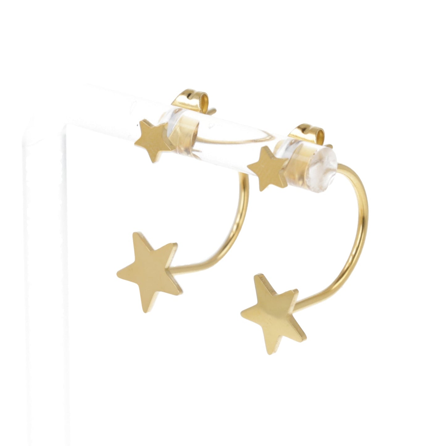 Star Ear Jacket Earrings (Gold Plated)
